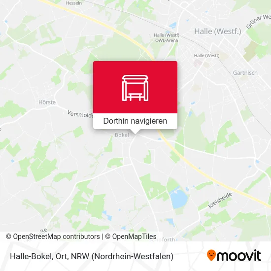 Halle-Bokel, Ort Karte