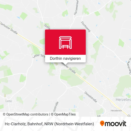 Hc-Clarholz, Bahnhof Karte