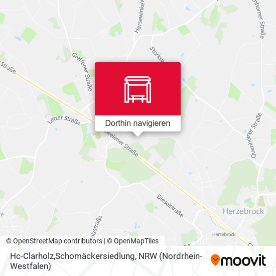 Hc-Clarholz,Schomäckersiedlung Karte