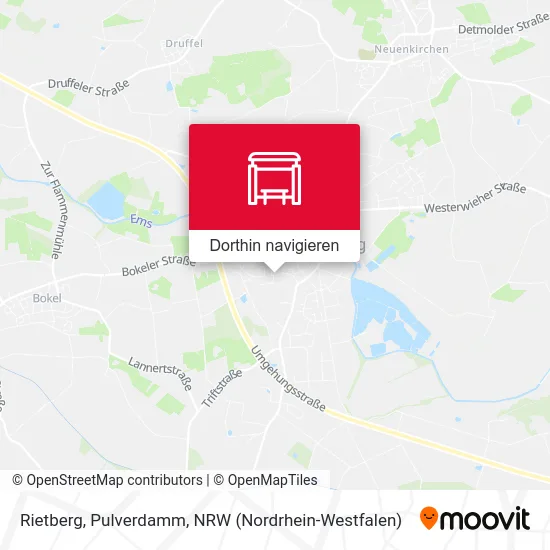 Rietberg, Pulverdamm Karte