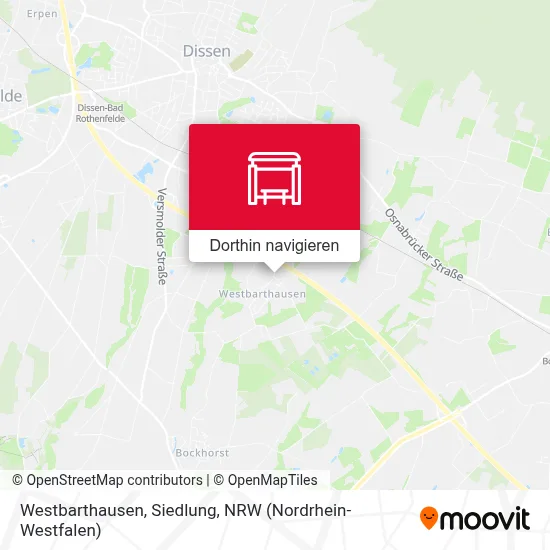 Westbarthausen, Siedlung Karte
