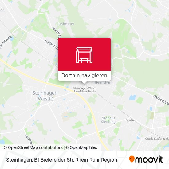 Steinhagen, Bf Bielefelder Str Karte