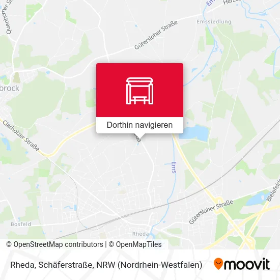 Rheda, Schäferstraße Karte