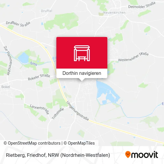 Rietberg, Friedhof Karte