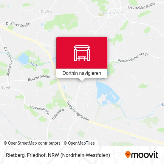 Rietberg, Friedhof Karte