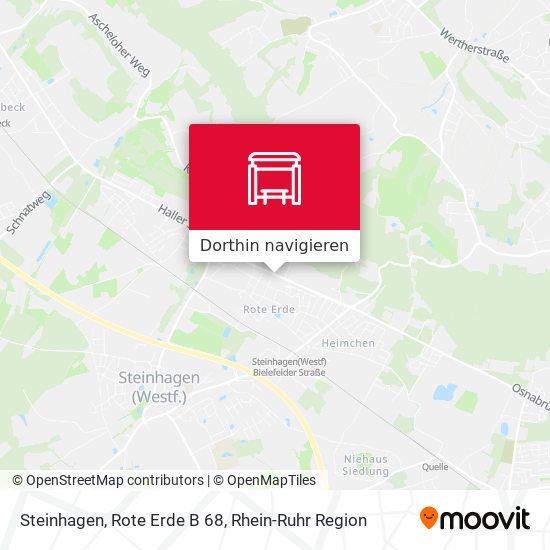 Steinhagen, Rote Erde B 68 Karte