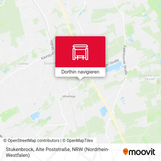 Stukenbrock, Alte Poststraße Karte