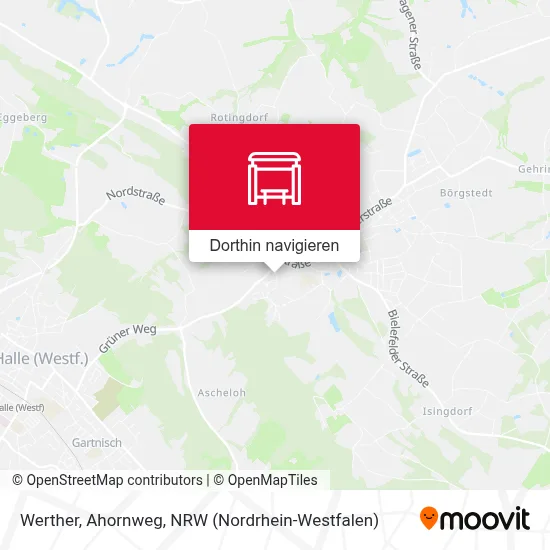 Werther, Ahornweg Karte