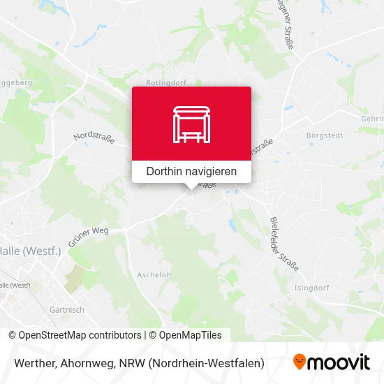 Werther, Ahornweg Karte