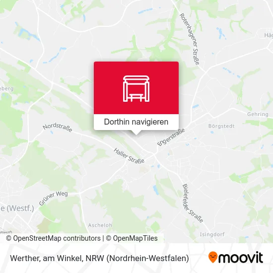 Werther, am Winkel Karte