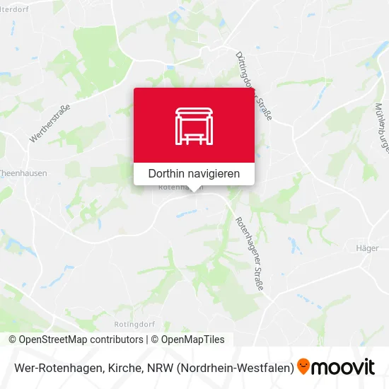 Wer-Rotenhagen, Kirche Karte