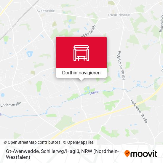Gt-Avenwedde, Schillerwg/Haglü Karte