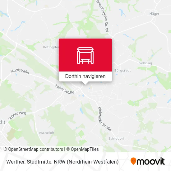 Werther, Stadtmitte Karte