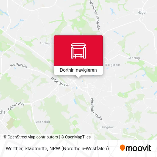 Werther, Stadtmitte Karte