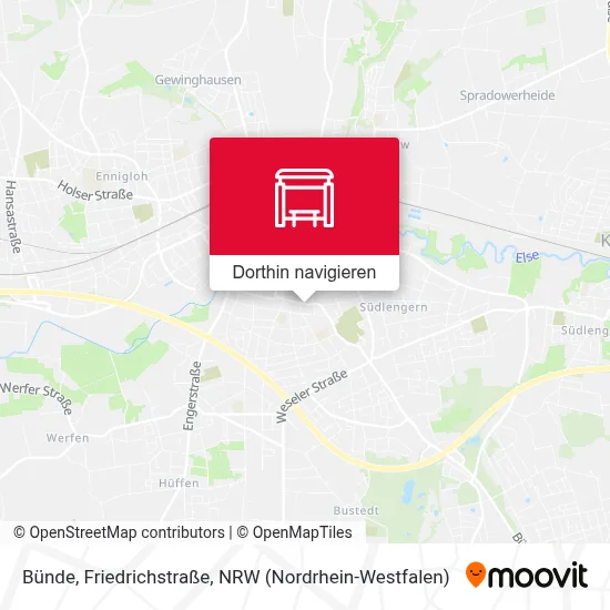 Bünde, Friedrichstraße Karte