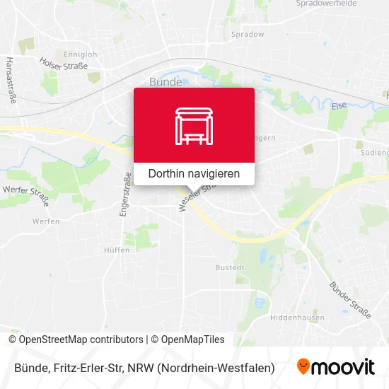 Bünde, Fritz-Erler-Str Karte