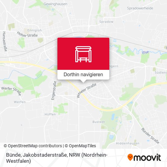 Bünde, Jakobstaderstraße Karte