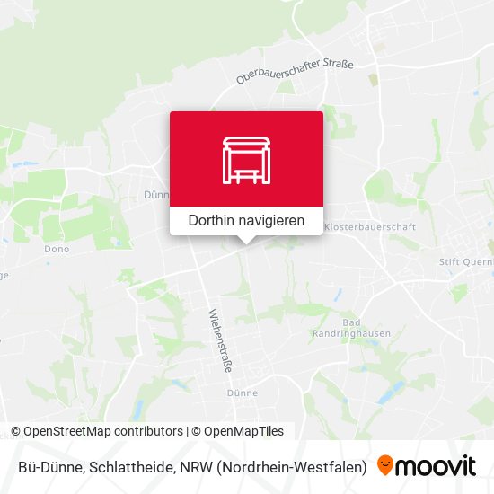 Bü-Dünne, Schlattheide Karte