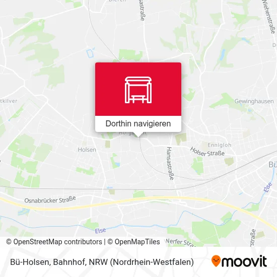 Bü-Holsen, Bahnhof Karte