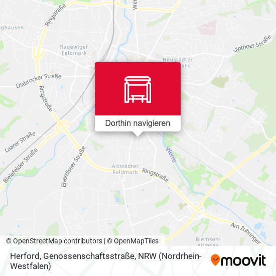 Herford, Genossenschaftsstraße Karte