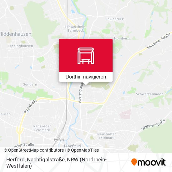 Herford, Nachtigalstraße Karte