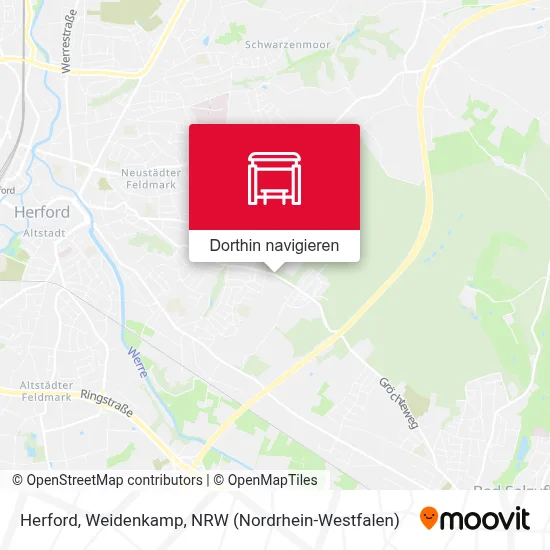 Herford, Weidenkamp Karte