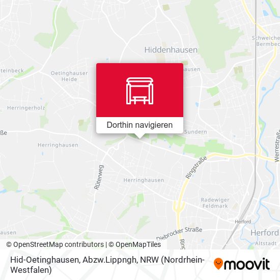 Hid-Oetinghausen, Abzw.Lippngh Karte