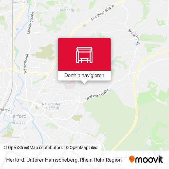 Herford, Unterer Hamscheberg Karte