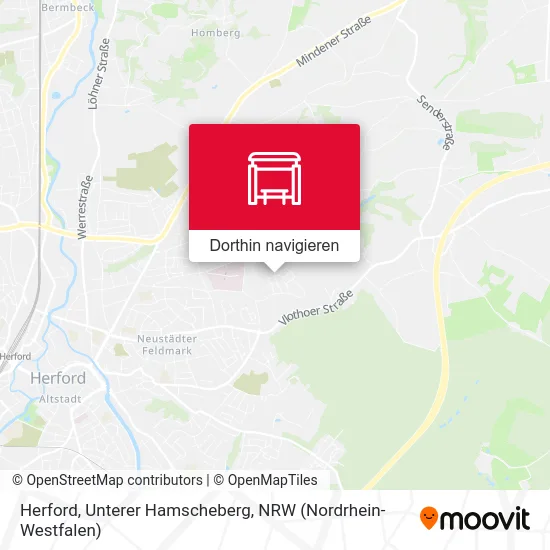 Herford, Unterer Hamscheberg Karte