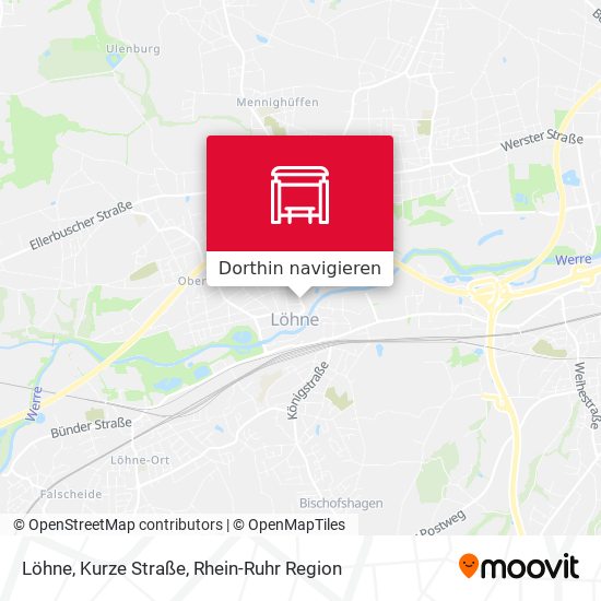 Löhne, Kurze Straße Karte
