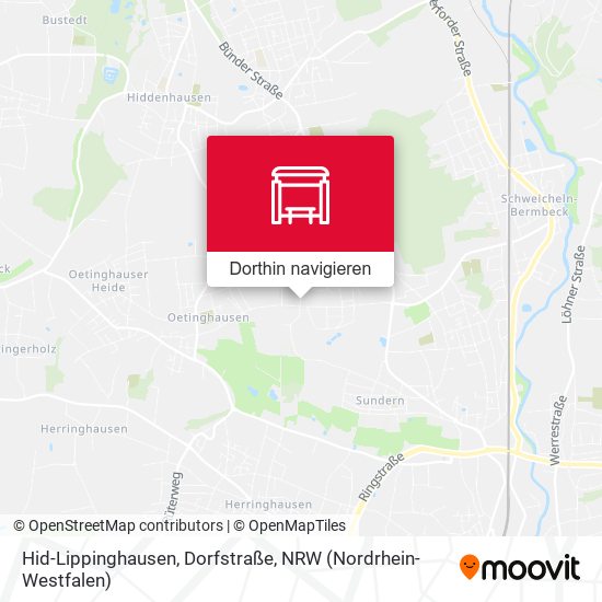 Hid-Lippinghausen, Dorfstraße Karte