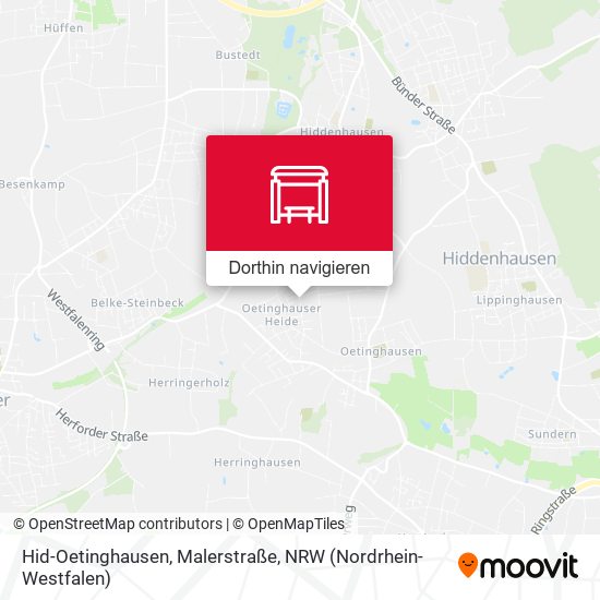 Hid-Oetinghausen, Malerstraße Karte