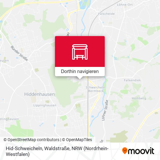 Hid-Schweicheln, Waldstraße Karte
