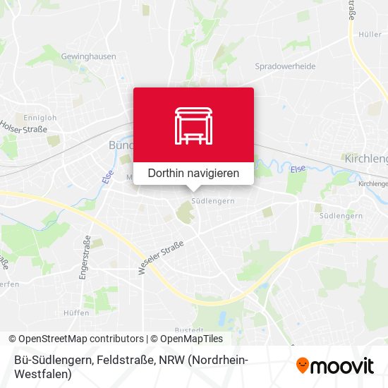 Bü-Südlengern, Feldstraße Karte