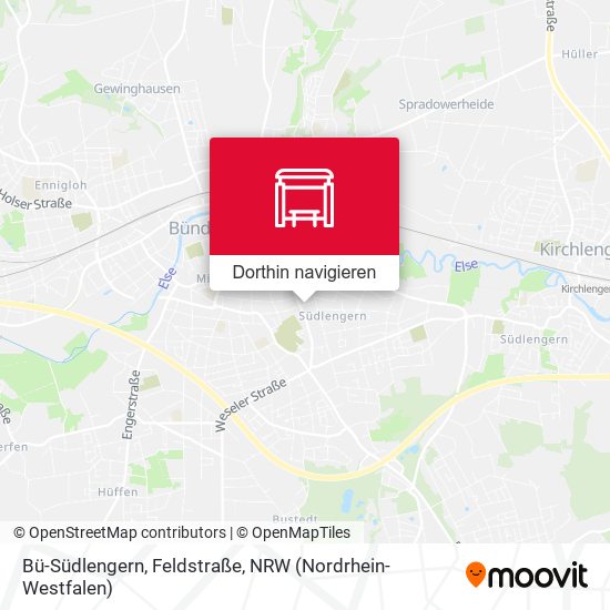 Bü-Südlengern, Feldstraße Karte