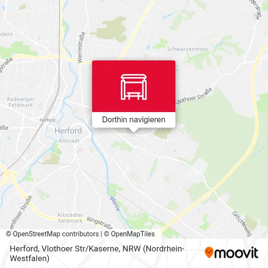 Herford, Vlothoer Str/Kaserne Karte