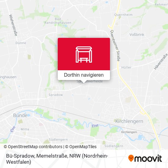 Bü-Spradow, Memelstraße Karte