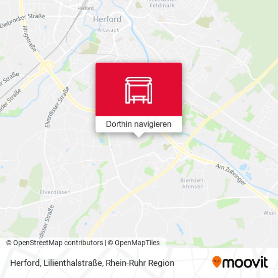 Herford, Lilienthalstraße Karte