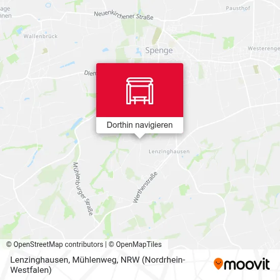 Lenzinghausen, Mühlenweg Karte