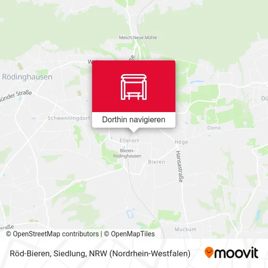 Röd-Bieren, Siedlung Karte