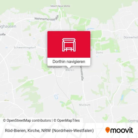 Röd-Bieren, Kirche Karte