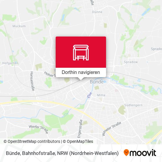 Bünde, Bahnhofstraße Karte