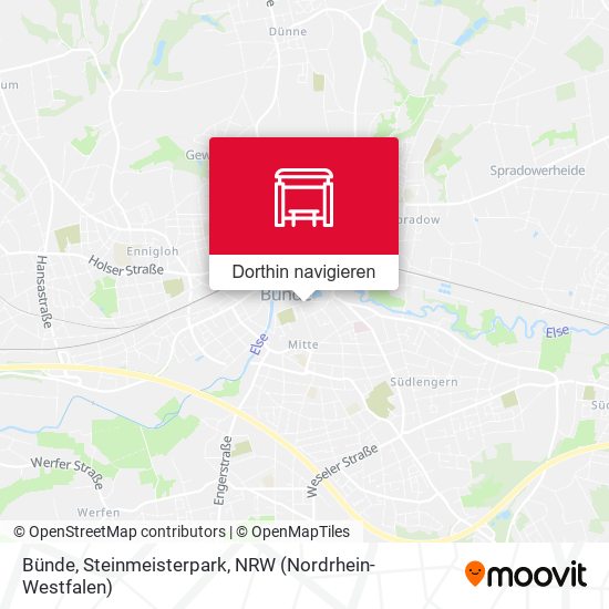 Bünde, Steinmeisterpark Karte