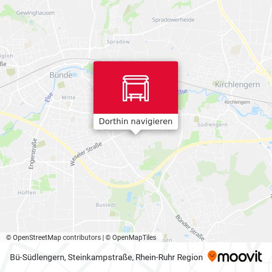 Bü-Südlengern, Steinkampstraße Karte