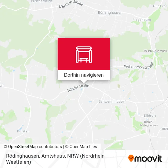 Rödinghausen, Amtshaus Karte