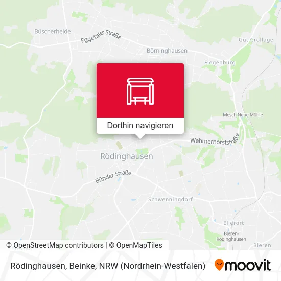 Rödinghausen, Beinke Karte