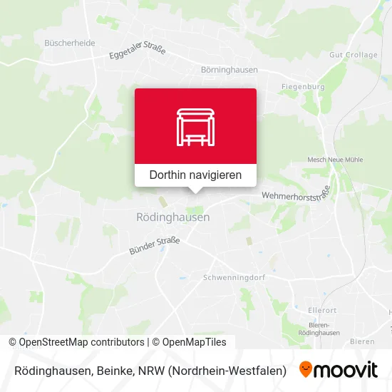 Rödinghausen, Beinke Karte