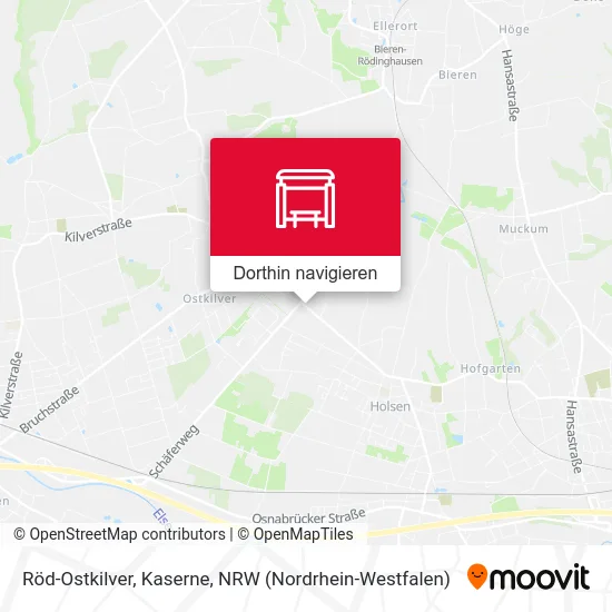 Röd-Ostkilver, Kaserne Karte