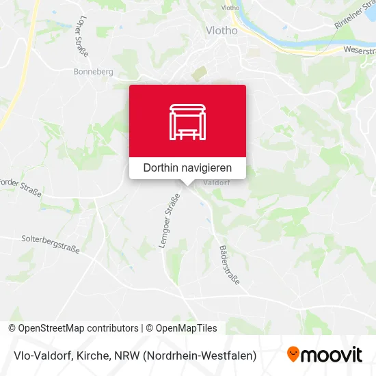 Vlo-Valdorf, Kirche Karte