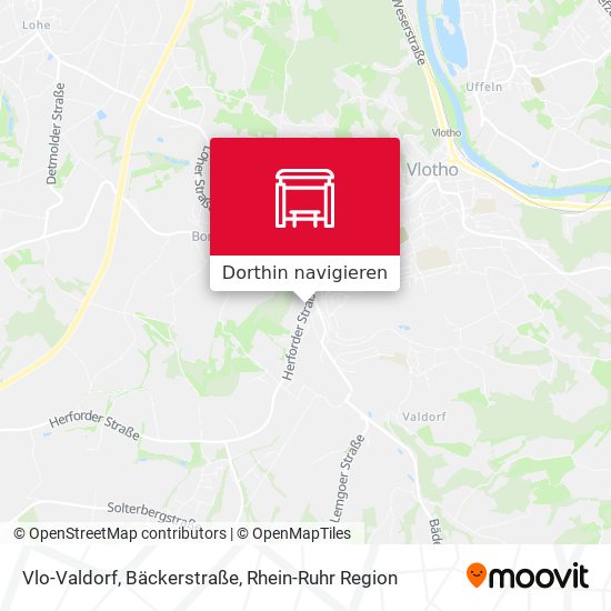 Vlo-Valdorf, Bäckerstraße Karte